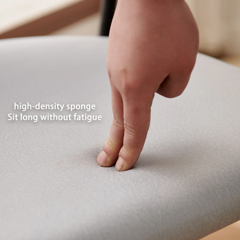 كرسي طعام جلدي رمادي حديث مريح بإطار فولاذي قوي كراسي غرفة الطعام للمنزل والمكتب كرسي طاولة المطبخ الناعم للمطاعم #5