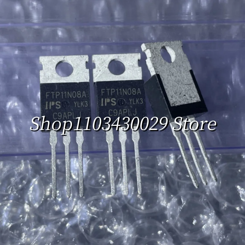 

10Pcs New Original FTP11N08A TO-220 100A 75V N-Channel Power MOSFET Transistor