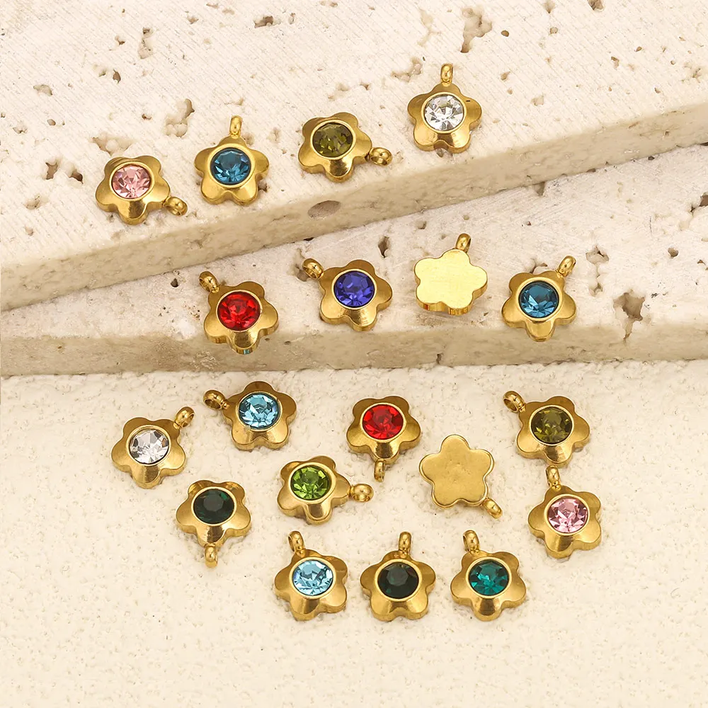 

20pcs Stainless Mixed Heart Pentagram Charm Steel Gold-plated for DIY Necklace Bracelet Anklet Jewelry Making Material Wholesale