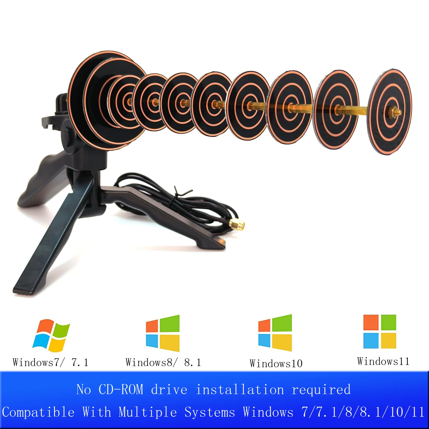 Imagem -02 - Yagi-wifi Antena Direcional 2.4g Usb Adaptador sem Fio Laptop Desktop pc Signal Aumentar Extensão Recepção de Longa Distância