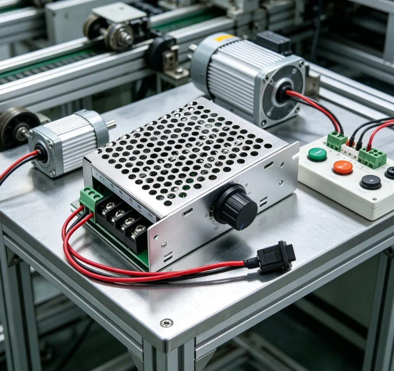 DC Motor PWM Stepless Governor 12V-48V 40A Forward Reverse Speed Control Regulator With Power Switch