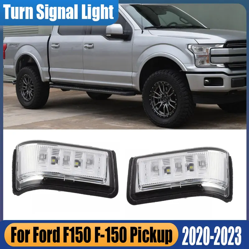 For Ford F150 F-150 Pickup 2020 2021 2022 2023 LED Car Rear View Mirror Turn Signal Light Auto Front Signal Lamp Car Accessories