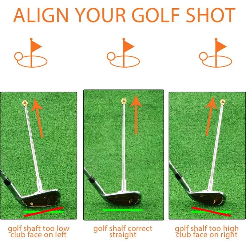 Golf Swing Aid Length Adjustable Swing Aid Golf Alignment Stick Corrector Golf Training Equipment For Enhance Golf Club Face Aim