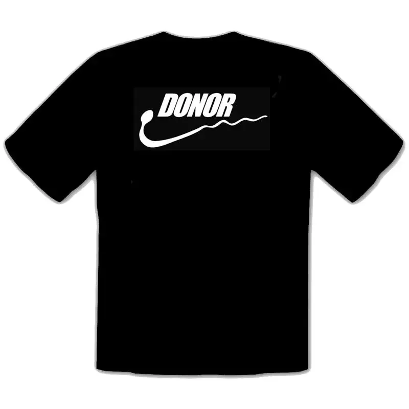 Donor Mens Funny Parody Sex Sperm Donor BLACK T-Shirt -018-