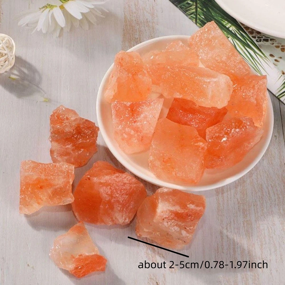 100g/bag Natural Himalayan Orange Rock Salt Chunk High Quality Orange Crystal Gravel For DIY Mineral Reiki Rock Aquarium