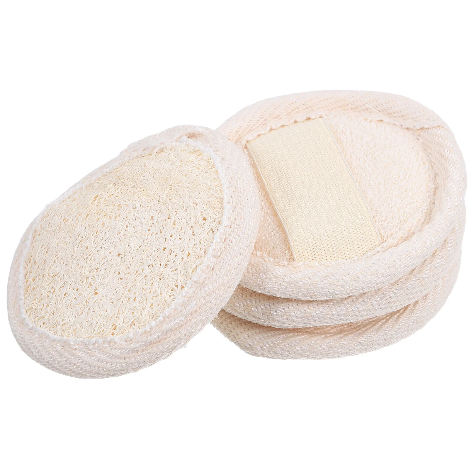 Tampons de nettoyage du visage en luffa naturel, 4 pièces, exfoliants, démaquillant, soins de la peau, exfoliant