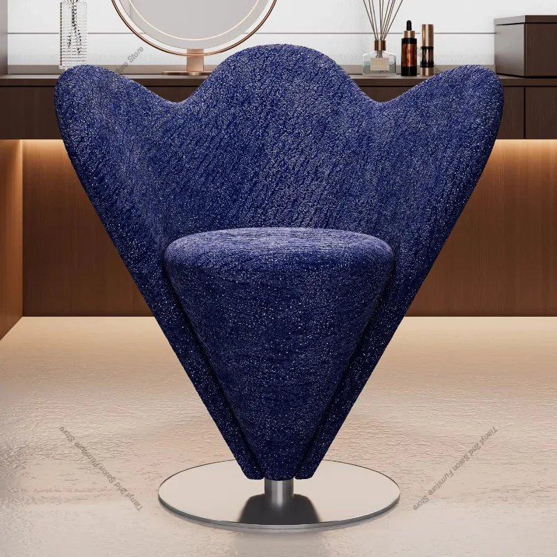 Italian Minimalist Dressing Chair Nordic High-end Rotatable Bedroom Metal Makeup Chair Designer Home Furniture Cadeiroes FYMC