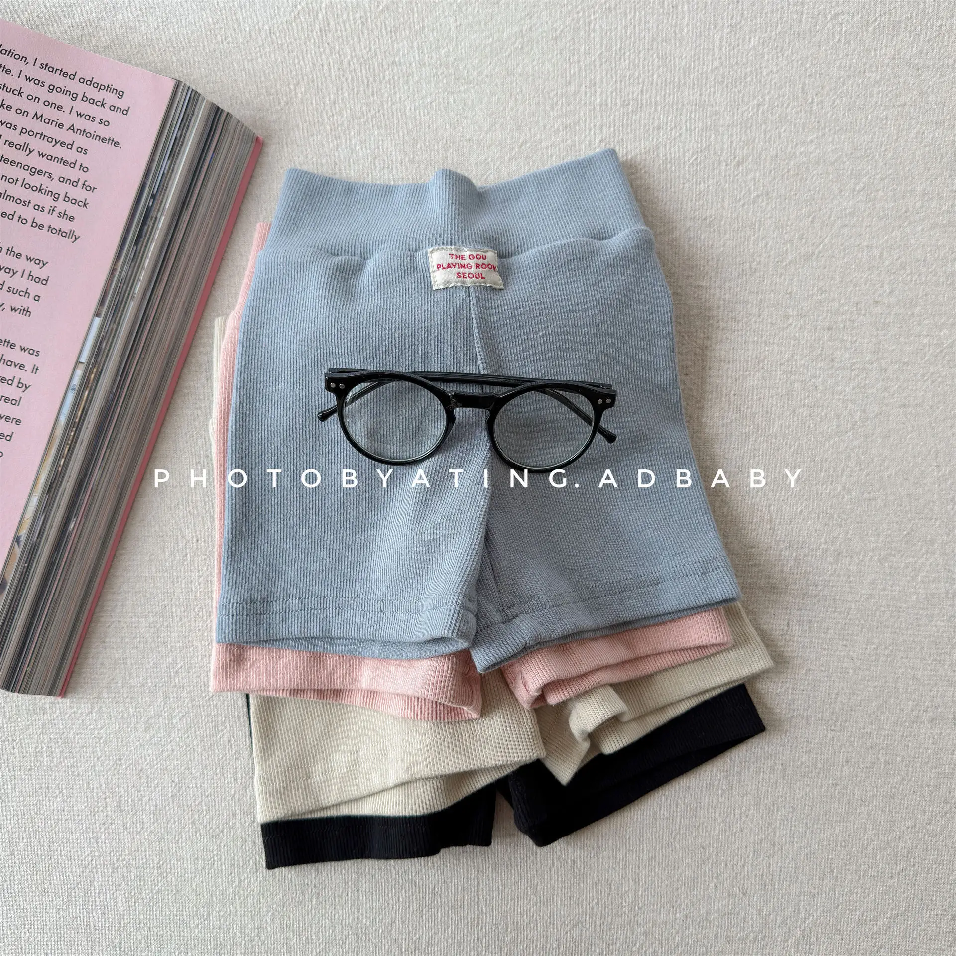 

2026 Summer New children solid High Waisted ShortsFor boys Girls thin cotton Shorts Cute Baby Loose Pp Pants Kids Clothes