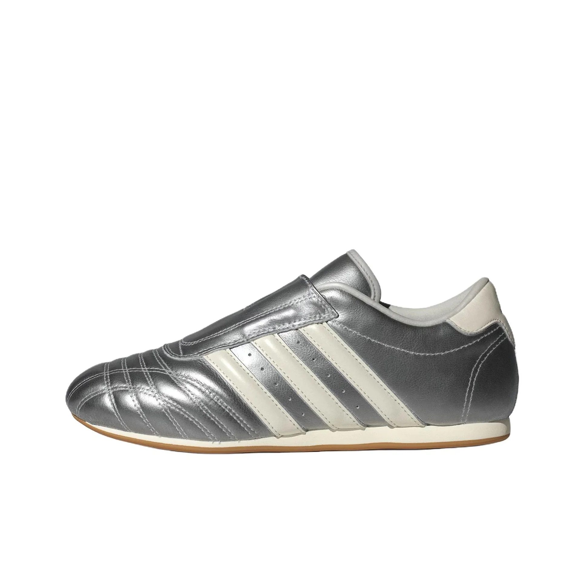 Adidas Originals Taekwondo Casual Shoes Women's Low Top Metallic Silver/Jade White/Resin Yellow JS4023