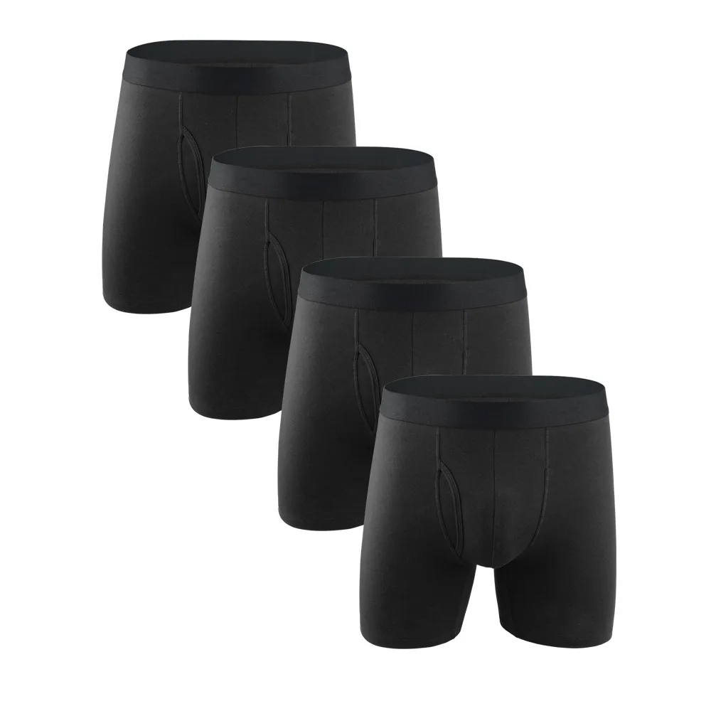 Calzoncillos Bóxer largos de algodón para hombre, ropa interior masculina, 8 unidades por lote