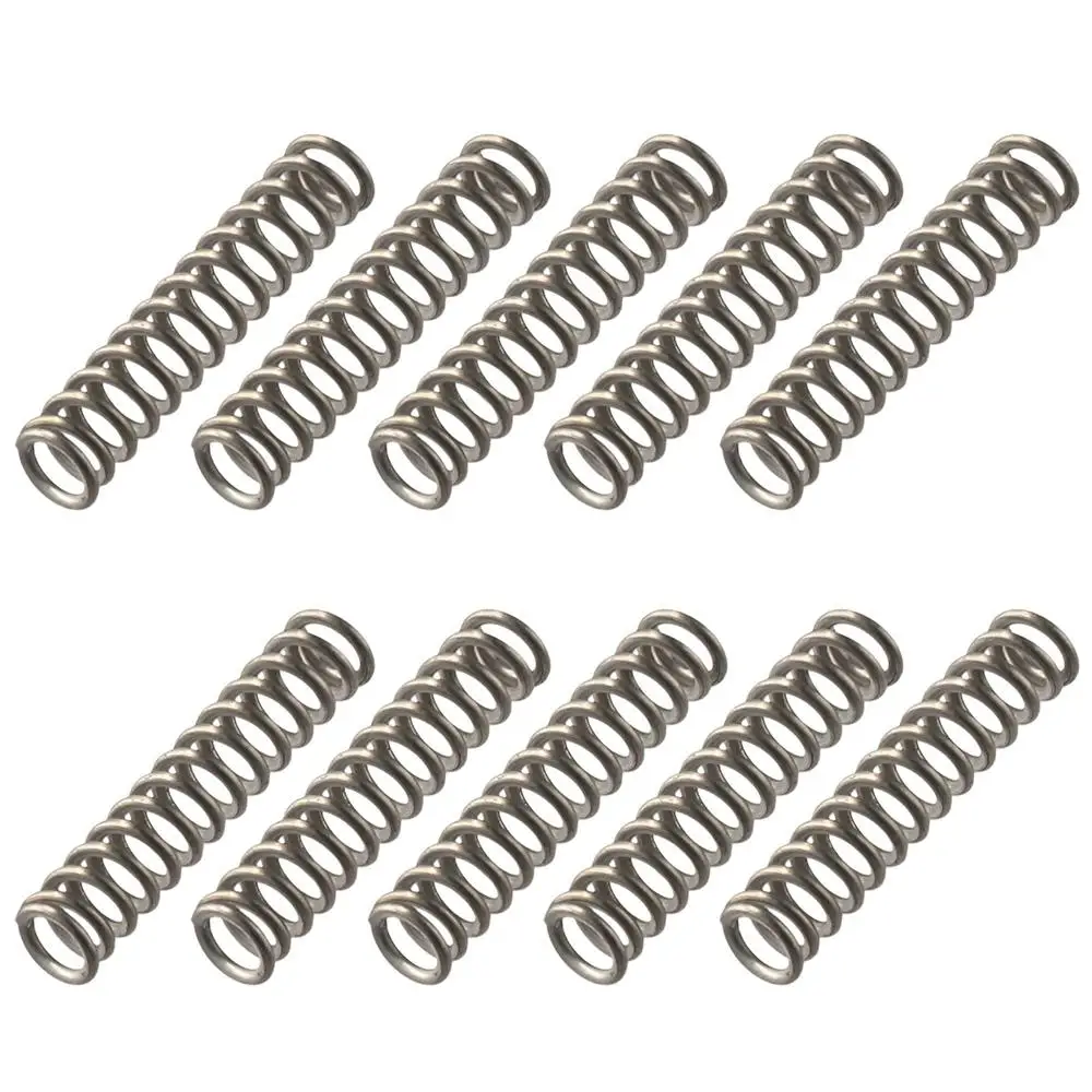 10Pcs 1mm Wire Size Spring Steel Coil Durable Stainless Steel 6mm OD Compression Spring Return Spring Shop and Home Repairs