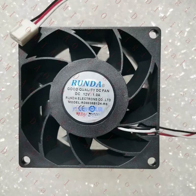 

Вентилятор охлаждения RUNDA RD8038B12H-RS, 12В, 1.0А, 8038, 8 см, 3-проводной, 1 шт.