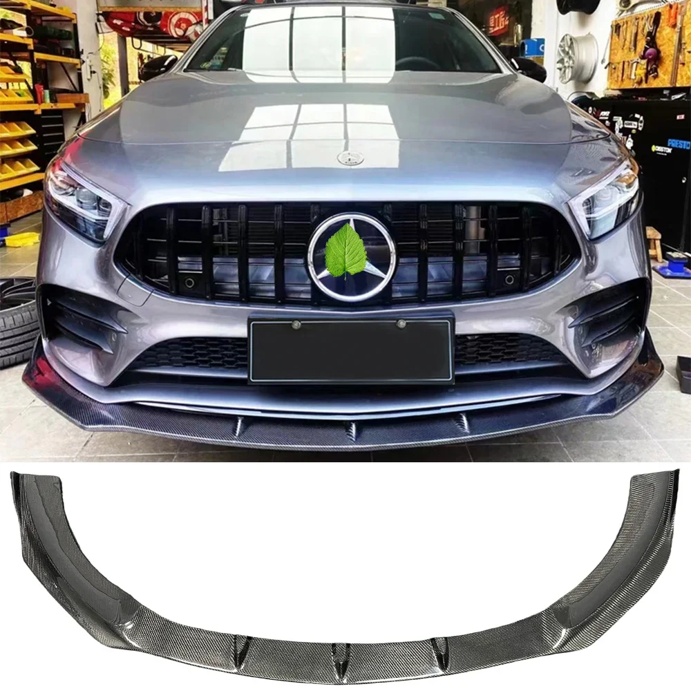 For W118 Mercedes Benz CLA45 CLA220 250 350 modified carbon fiber FD style front lip front shovel head lip