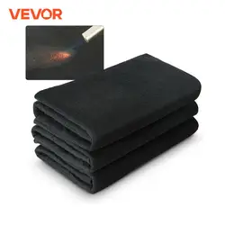 VEVOR Flame Retardant Welding Blankets Up To 1800°F Heat Set Cuttable Carbon Fiber Fire Retardant Insulation Welding Mat Pad