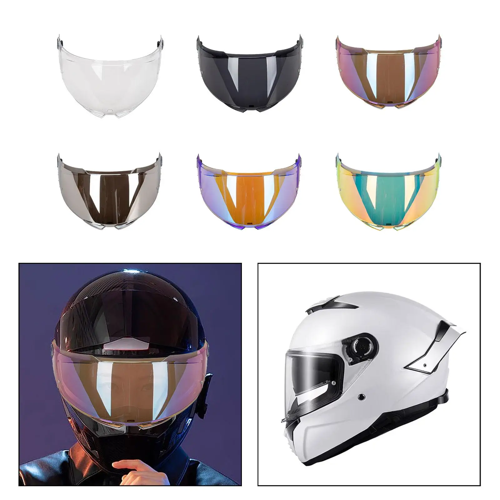 

Motorcycle Helmet Lens Helmet Shield Visor for MT Thunder 4sv Helmet