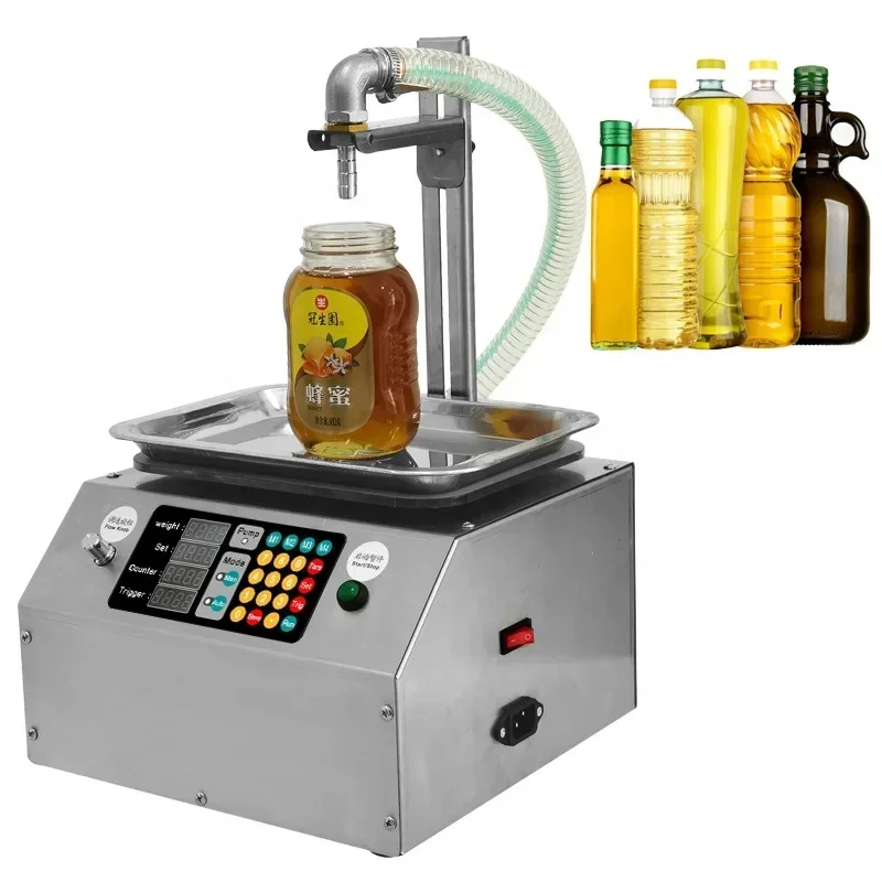 Flow Liquid Filling Machine Cream Cooking Oil Sesame Paste Soy Sauce Honey Filling Machine Automatic Weighing Filling Machine