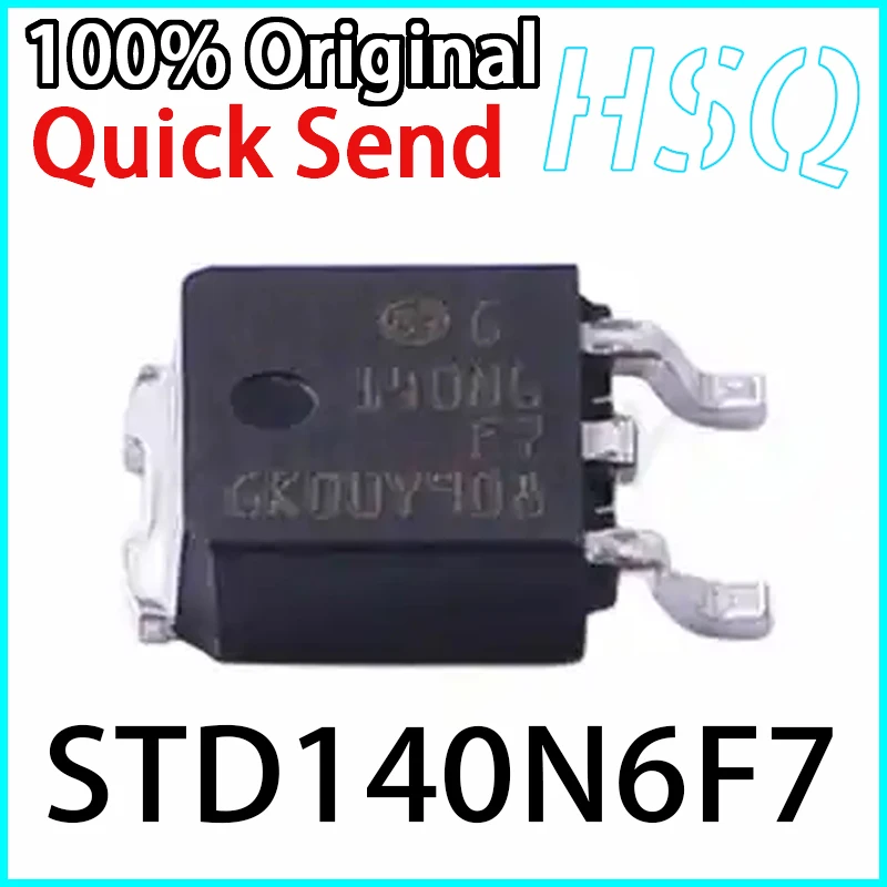 

5PCS 140N6F7 STD140N6F7 Brand New TO-252 SMT 60V 80A Field-effect Transistor