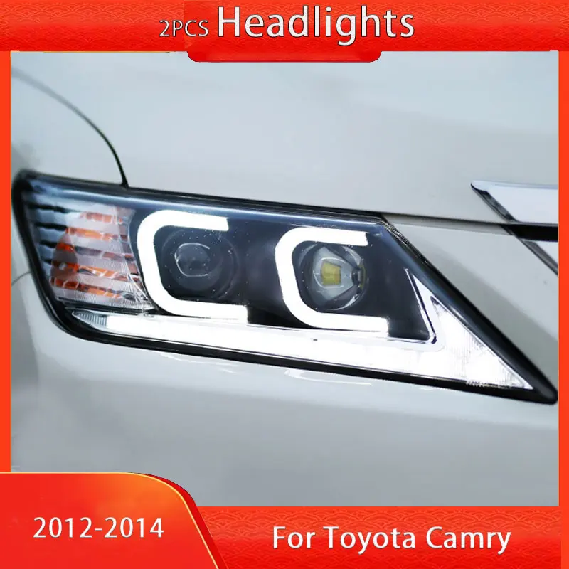 

Car Styling for Toyota Camry Headlights 2012-2014 Camry LED Headlight DRL Lens Double Beam H7 HID Xenon bi xenon lens