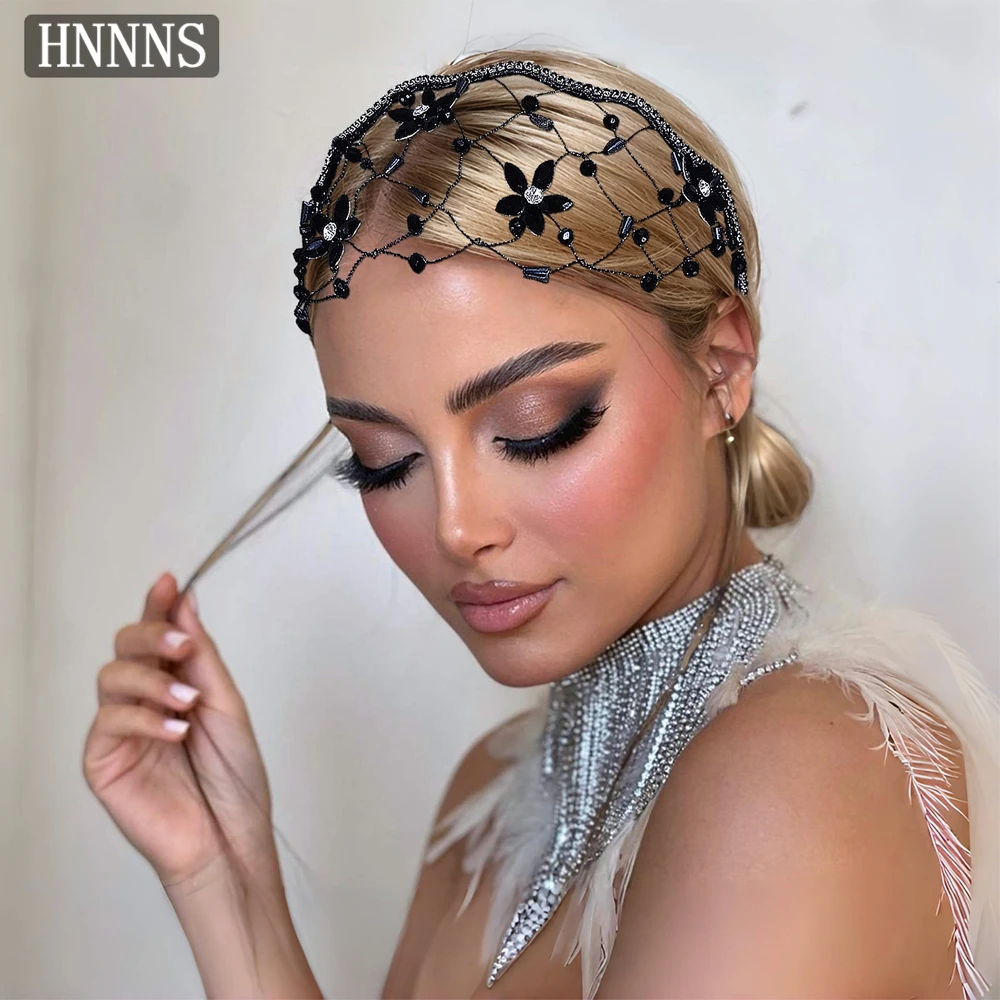 

TOPQUEEN Fashionable Bridal Wedding Hollow Headband Handmade Rhinestone Weaving Exquisite Women Dance Party Head Hoop YXA309