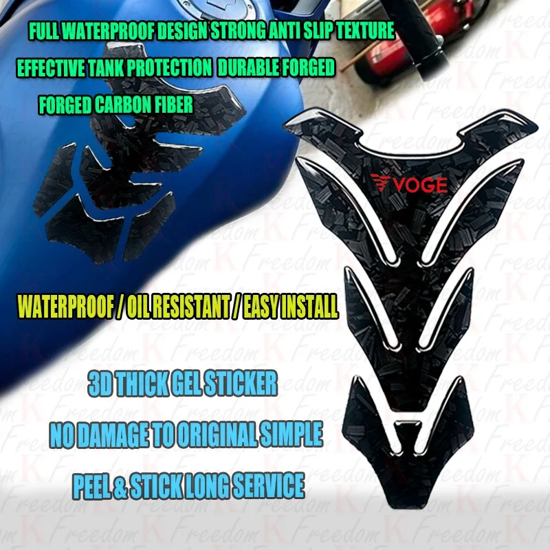 3D Forged Carbon Fiber Tank Pad Protector Sticker Decal For Fit For DS900X DS800X Rally DS625X DS525X DS500X DSX 900 800 625 525