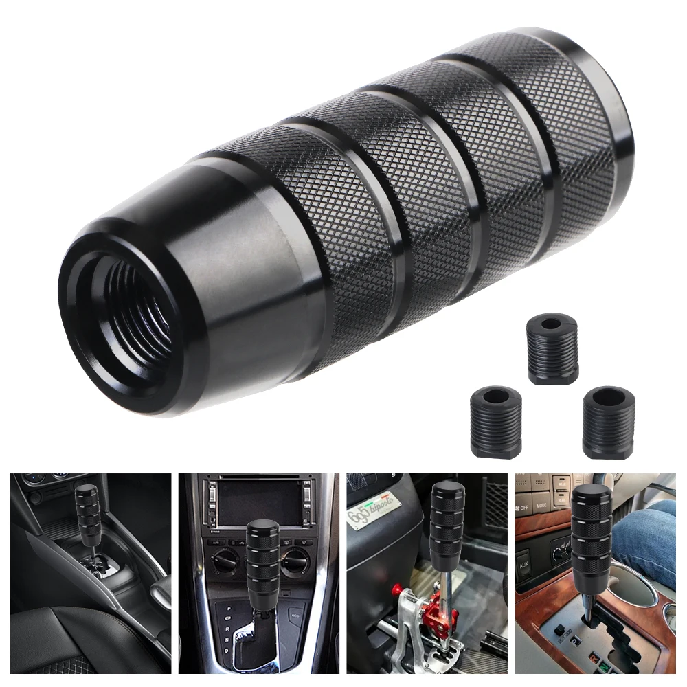 Universal Gear Shift Knob Non-Slip 95MM Car Tool Manual Transmission Aluminum knurled Shifter Lever Knob New Style