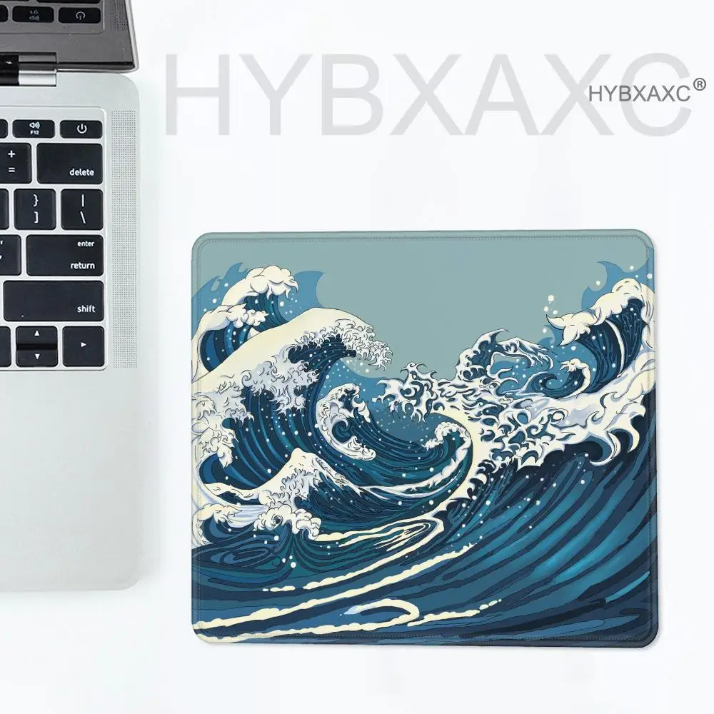 

Художественные зеленые волны, водонепроницаемый коврик для мыши, офисные аксессуары, геймерская клавиатура, коврик для ноутбука, 450x400, подушка для стола, ковер