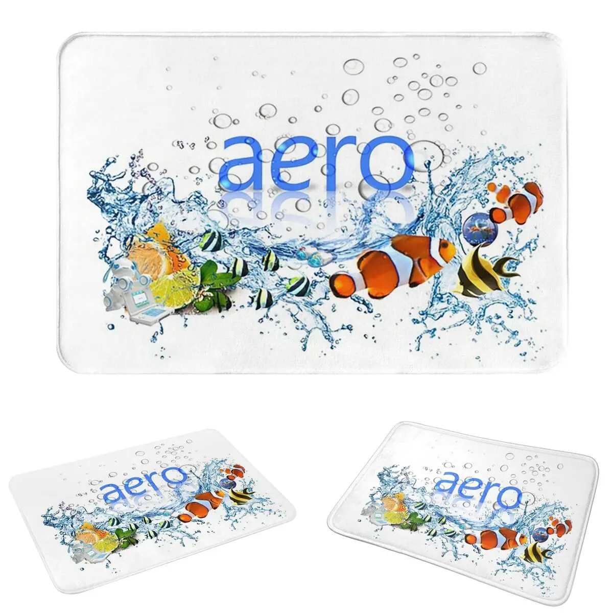 Frutiger Aero Fresh Water World Doormat Sand Scraping Carpet Rug Kitchen Entrance Home Floor Mat for Living room Footpad Mats
