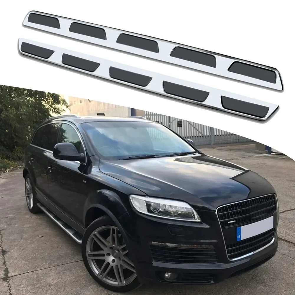 

2PCS Side Steps Nerf Bars Running Boards Fits For Audi Q7 2006-2015 Aluminum