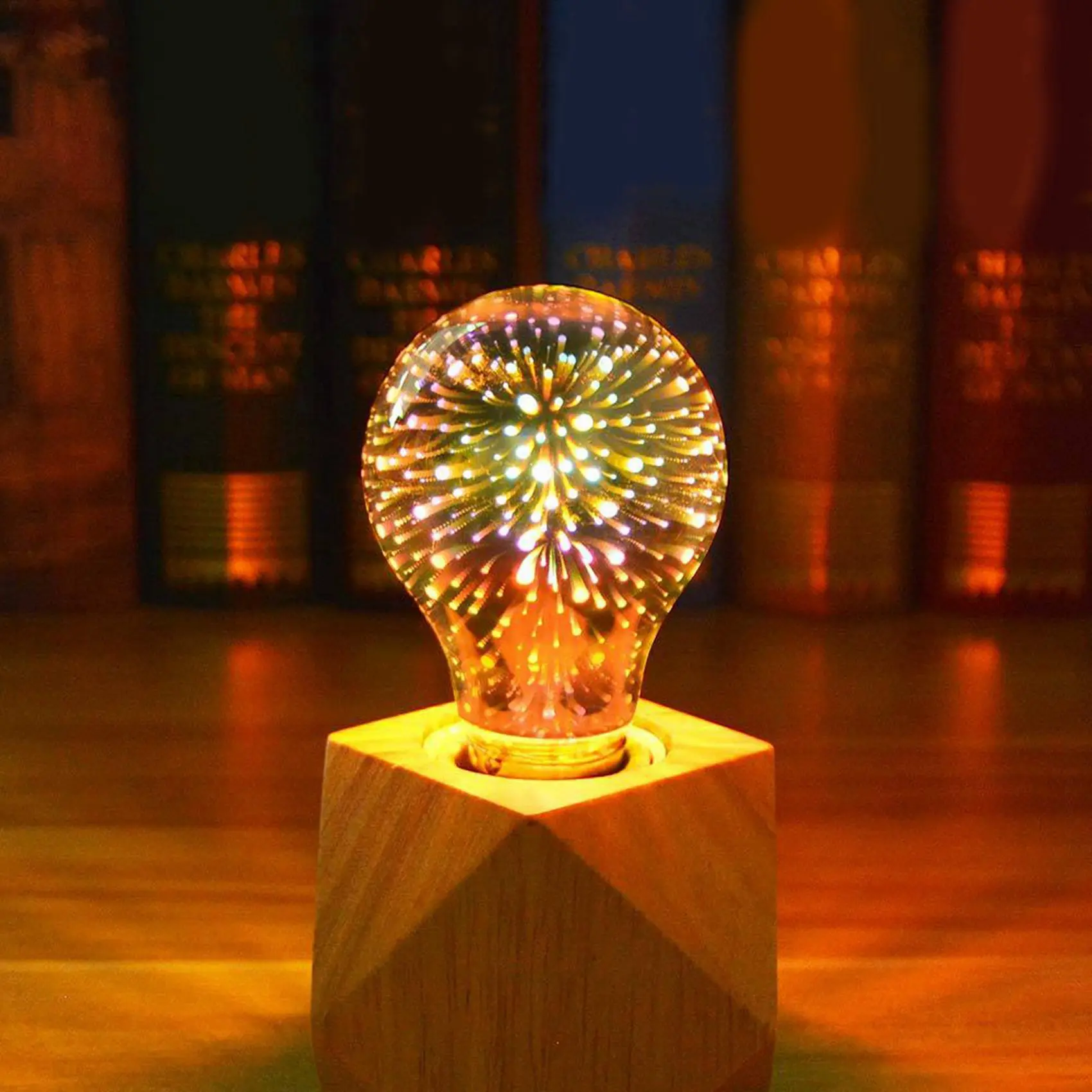 LICE-4X LED إنفينيتي ثلاثية الأبعاد تأثير LED لمبة LED ضوء لمبة الديكور مصباح 85-265 فولت E27 مصابيح عطلات، A60