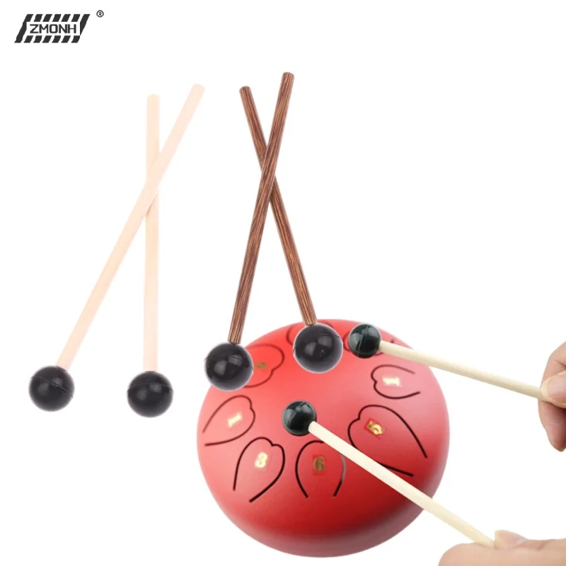[H]1pair Tongue Drum Mallet Children's Silicone Drumstick Percussion Instrument Part Hollow Drum Hammer