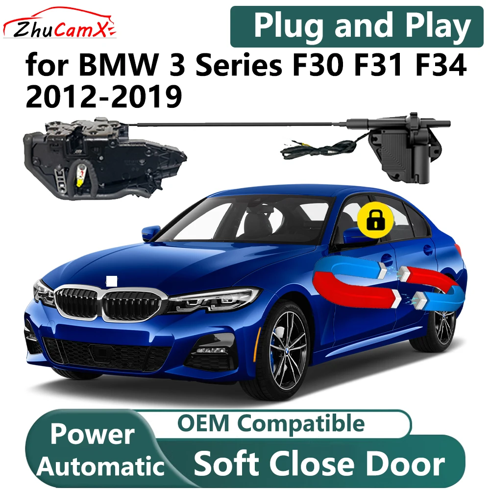 

ZhuCamX for BMW 3 Series F30 F31 F34 2012-2019 Car Electric Soft Close Door System Power Closing Door Latch Lock Plug and Play