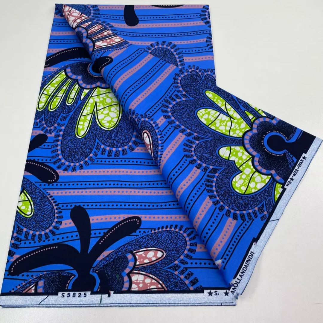 

Новинка 2026: высококачественные африканские ткани Super-Wax (нигерийский восковой принт) для пэчворка, модель 3C1