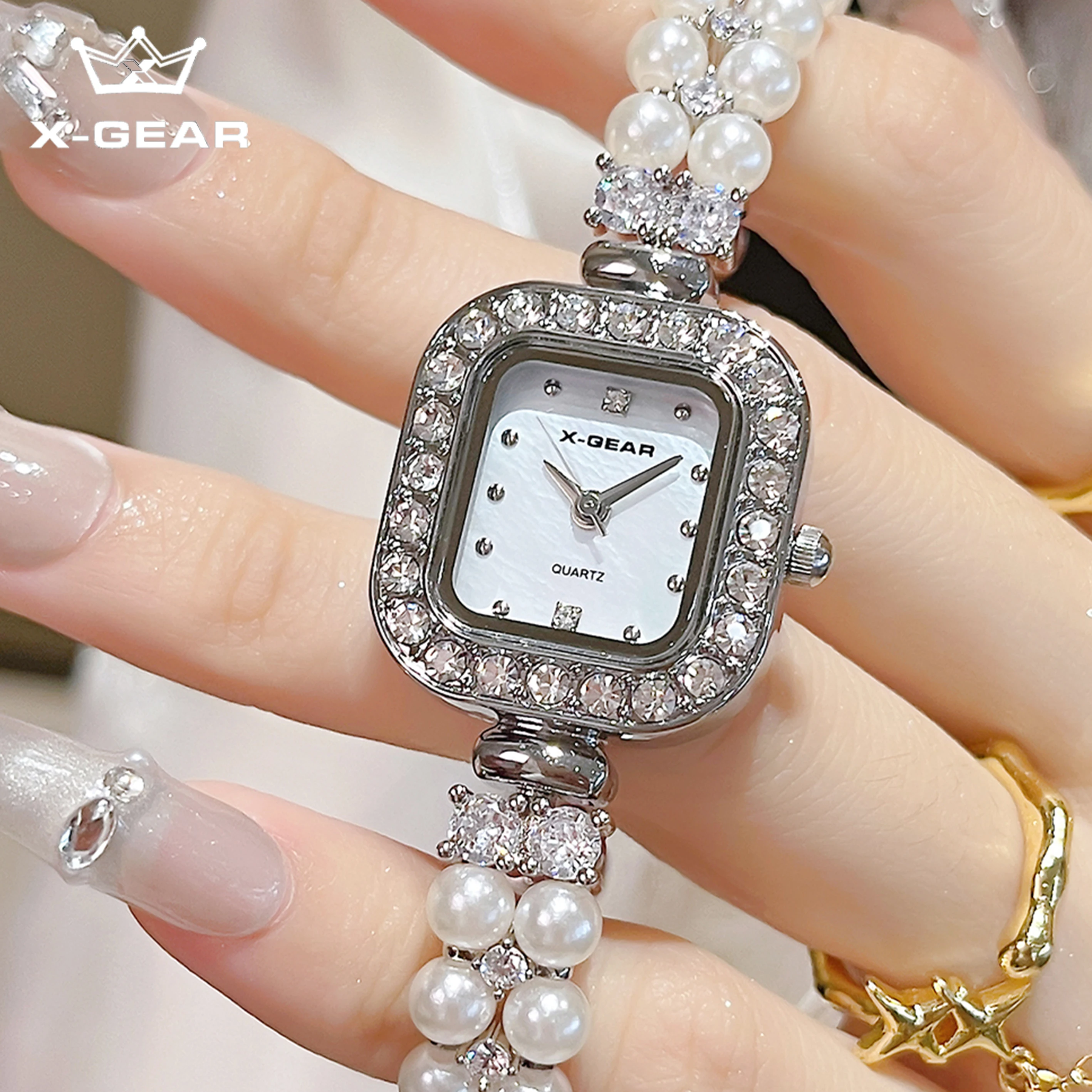 Elegant Square Diamond Dial Ladies Watch Luxury Butterfly Bracelet Waterproof Wristwatch Present for Her