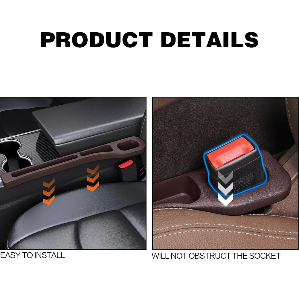 2PCS Car Seat Gap Filler Between Seats Crevice Interior Decoration Auto Accessories For Skoda Octavia Superb 2 3 Fabia Kodiaq GT image 5