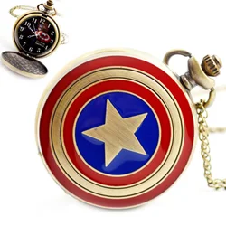 Cartoon Hero Team Man Style Metal Pocket Watch Fashion Pendant For Men And Women