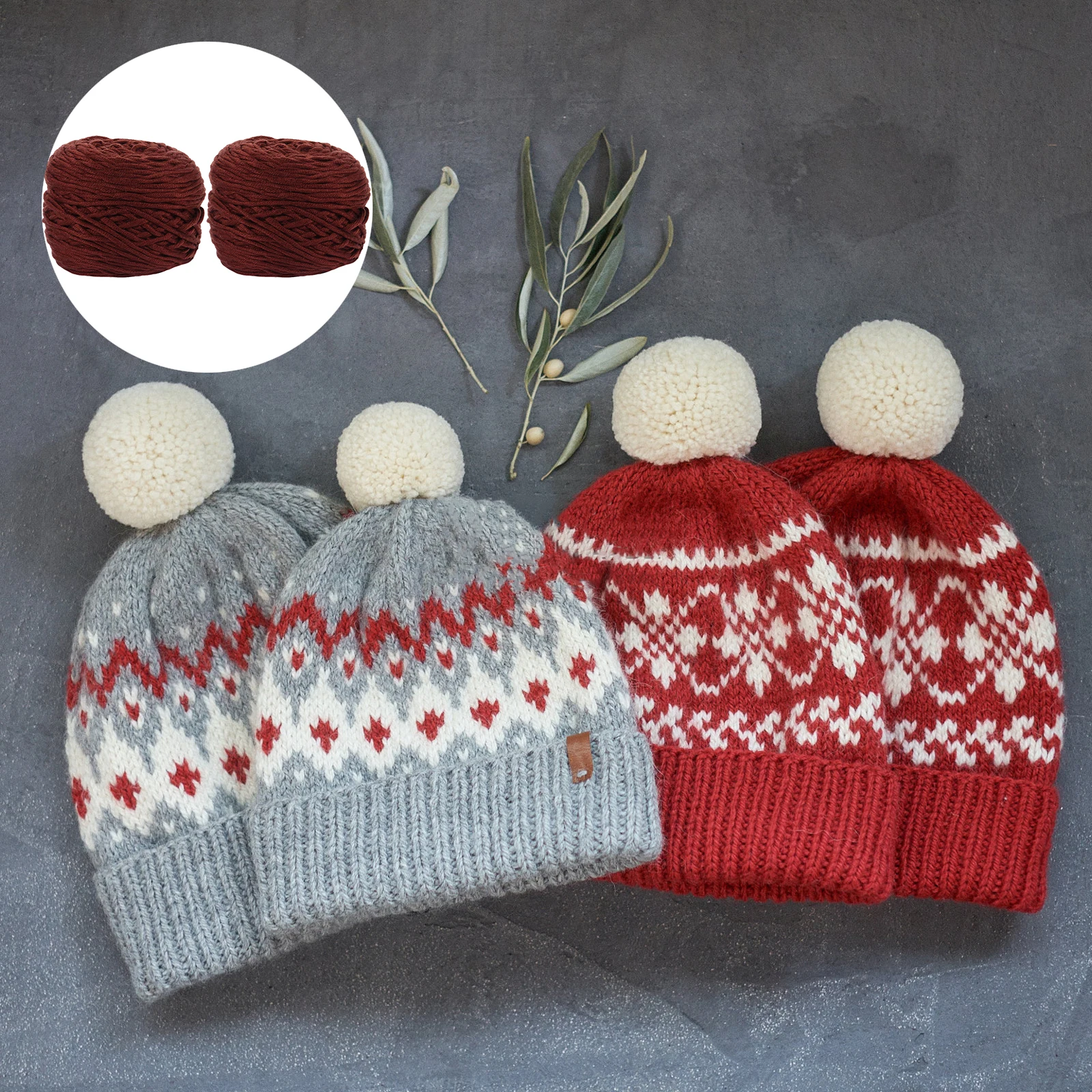 

2pcs 16-Strand Solid Color Cotton Yarn Knitting Woven Materials Soft Wool Line Yarn Craft Diy Decorative Accessories Baby