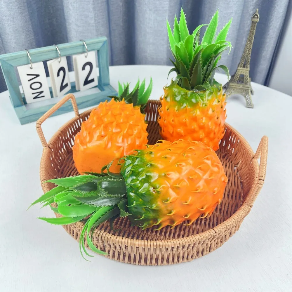 

Tropical Fruits Artificial Pineapple Realistic DIY Craft Fake Fruit Props Foam Faux Pineapple Ornament Photography Props