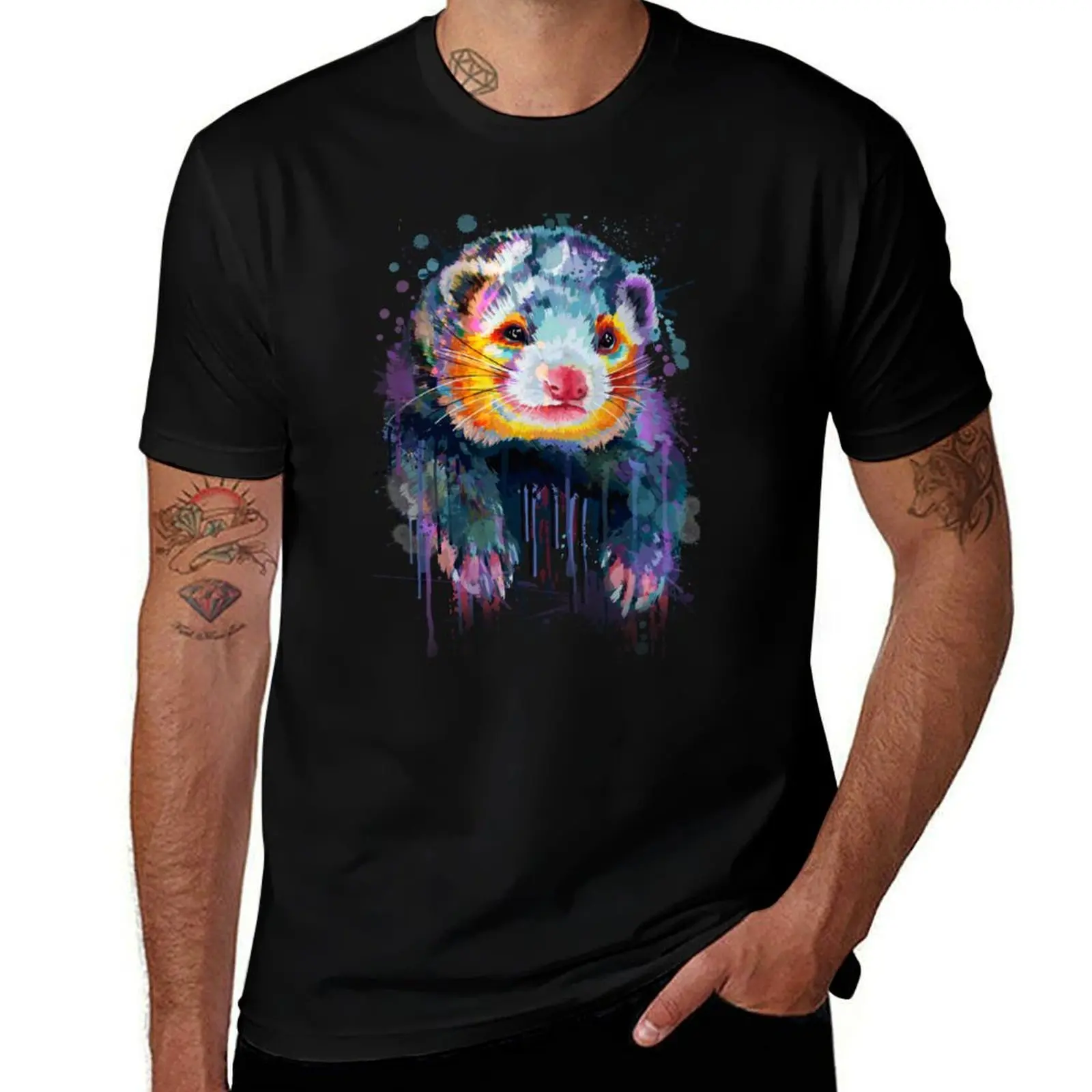 Ferret - Ferret Lover - Ferret Funny T-Shirt Large Size Soft Cotton T-Shirt