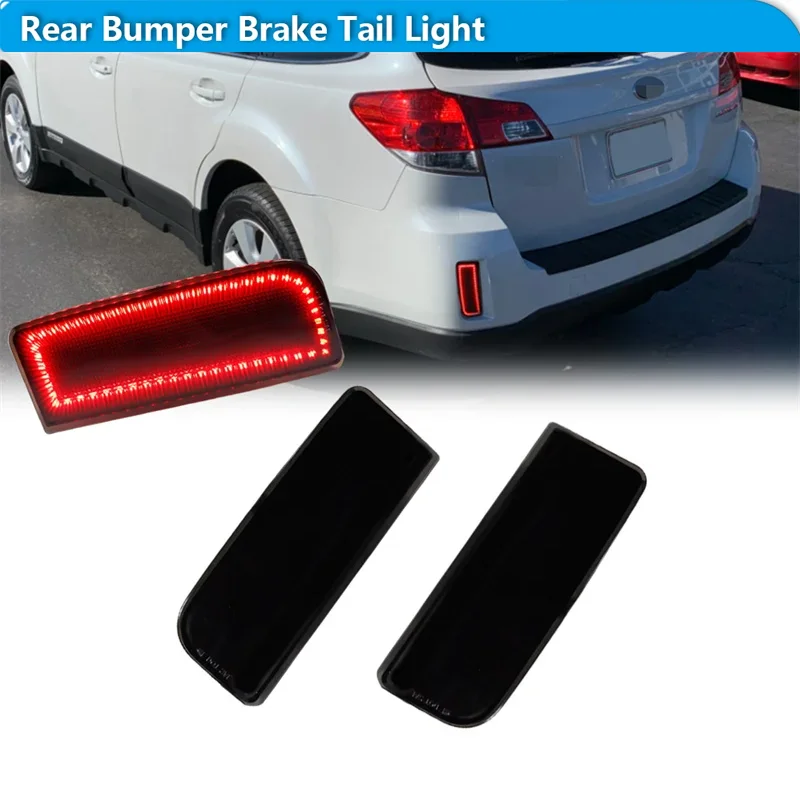 

Для Subaru Outback 2010 2011 2012 2013 2014 красные светодиодные отражатели заднего бампера автомобиля задние/стоп-сигналы задние противотуманные фары стоп-сигналы 12 В