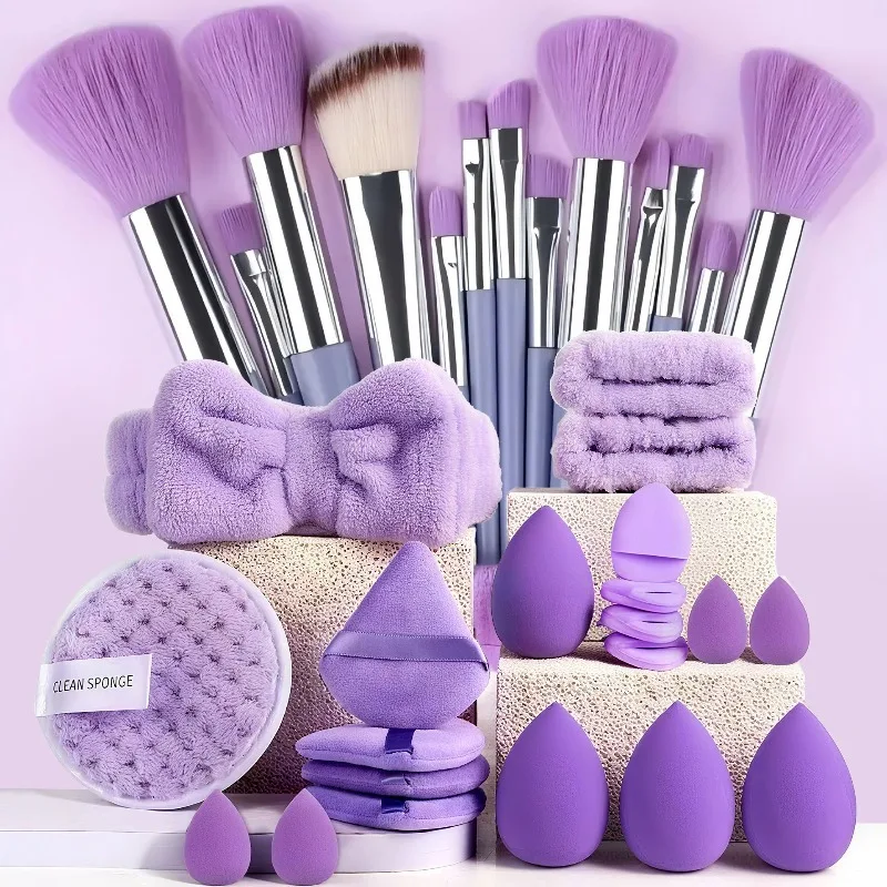 

For Flawless Makeup Application and Removal of Makeup Full Set 20/33pcs Beauty Set Makeup Kit Large and Small Beauty Sponges