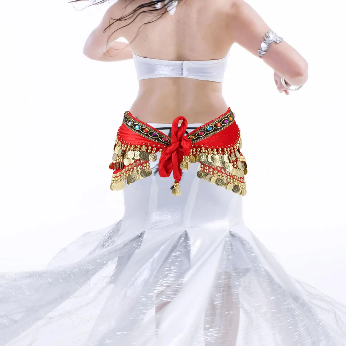 

1 pc Women'S Belly Dance Hip Scarf Wrap India Style Decor Elegant Costume Accessory For Dancewear Skirt Hip Belt
