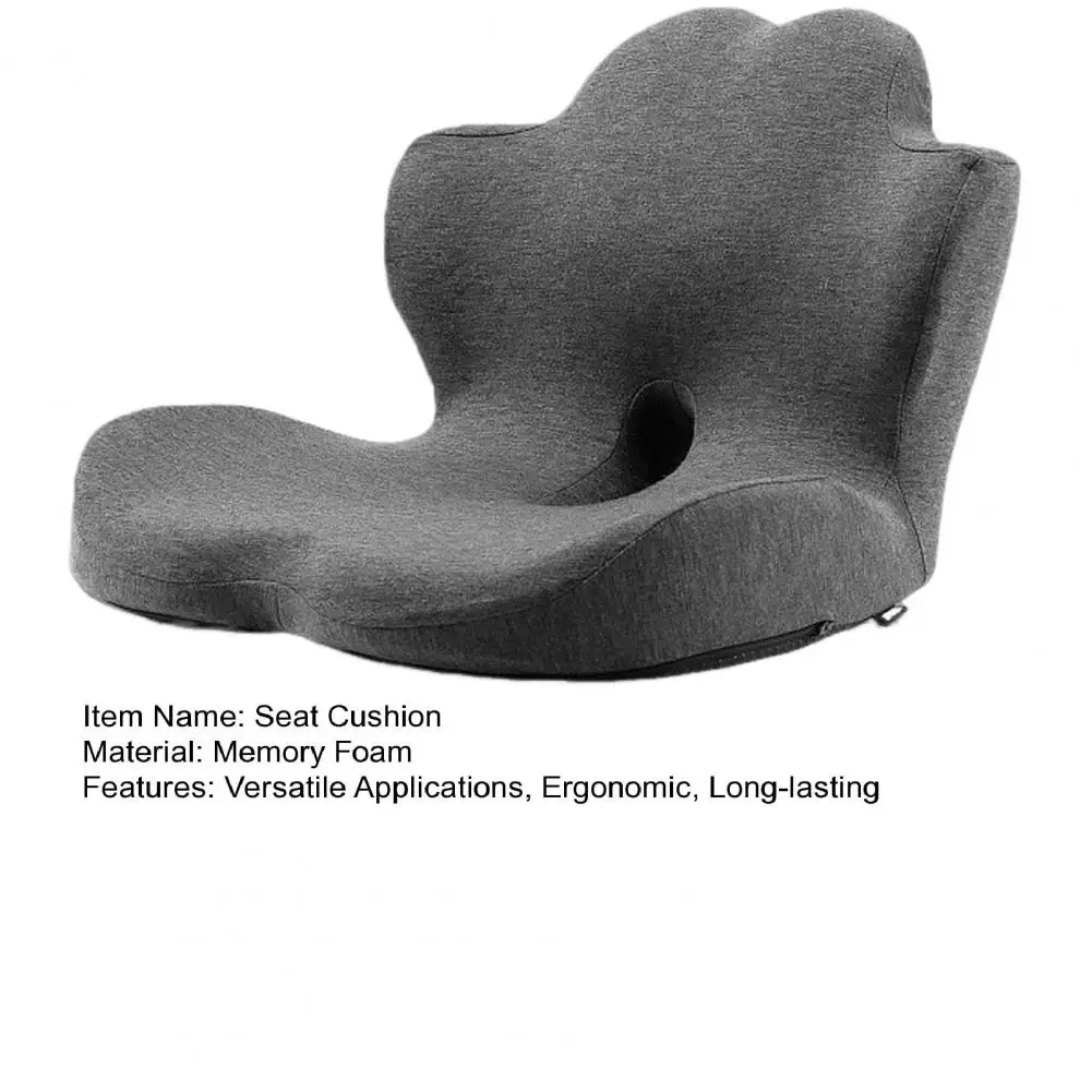 Memory-Schaum Bürostuhl-Kissen Rückenlehne Ergonomisches Sitzkissen zur Stresslinderung Lendenwirbelstütze für Auto und Büro – Detail 12