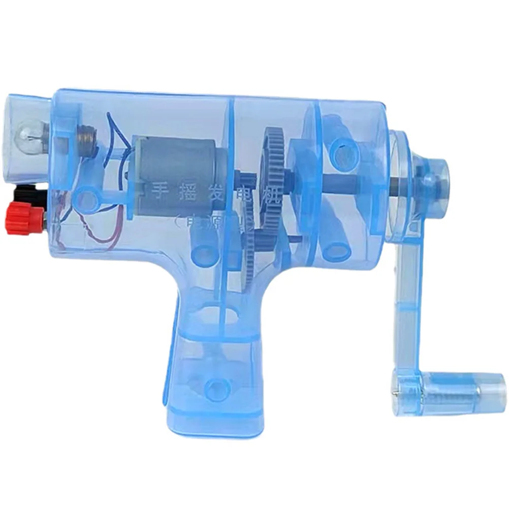 Hand Generator DIY Model Crank Electricity Portable Metal Plastic Kit Education Science Child Primary School