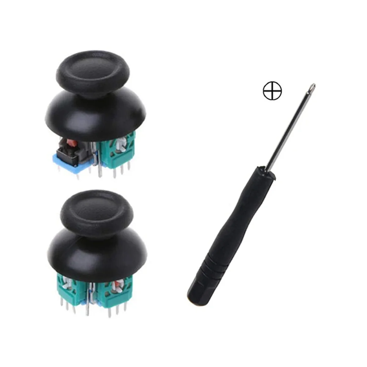 

3D Analog Joystick Potentiometer for Playstation 4 PS4 Game Console with Joystick Caps and Screwdriver Kit