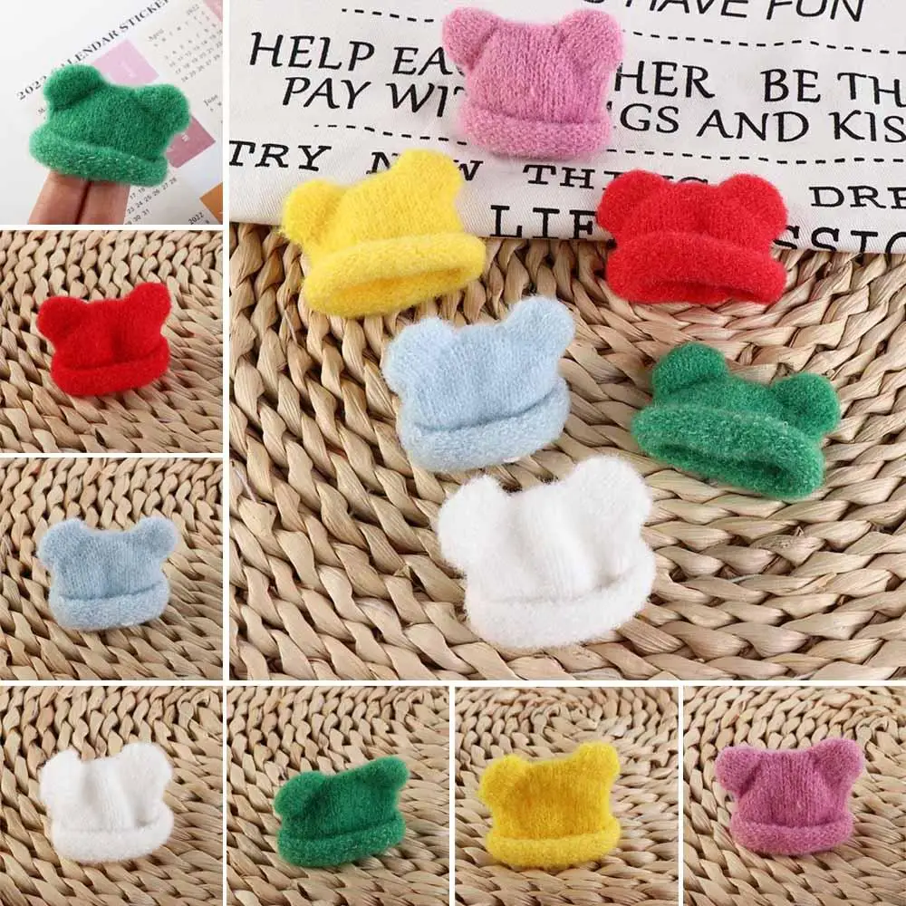 Hairpin Jewelry Accessory Knitted Mini Knitted Hats Mini Handmade Materials DIY Decorative Cap Colorful Cute Knitted Finger Cap