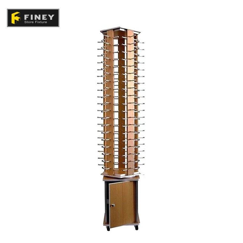 

Customize.Factory Price Lockable Sunglasses Display Stand Wood Sunglasses Rack Display