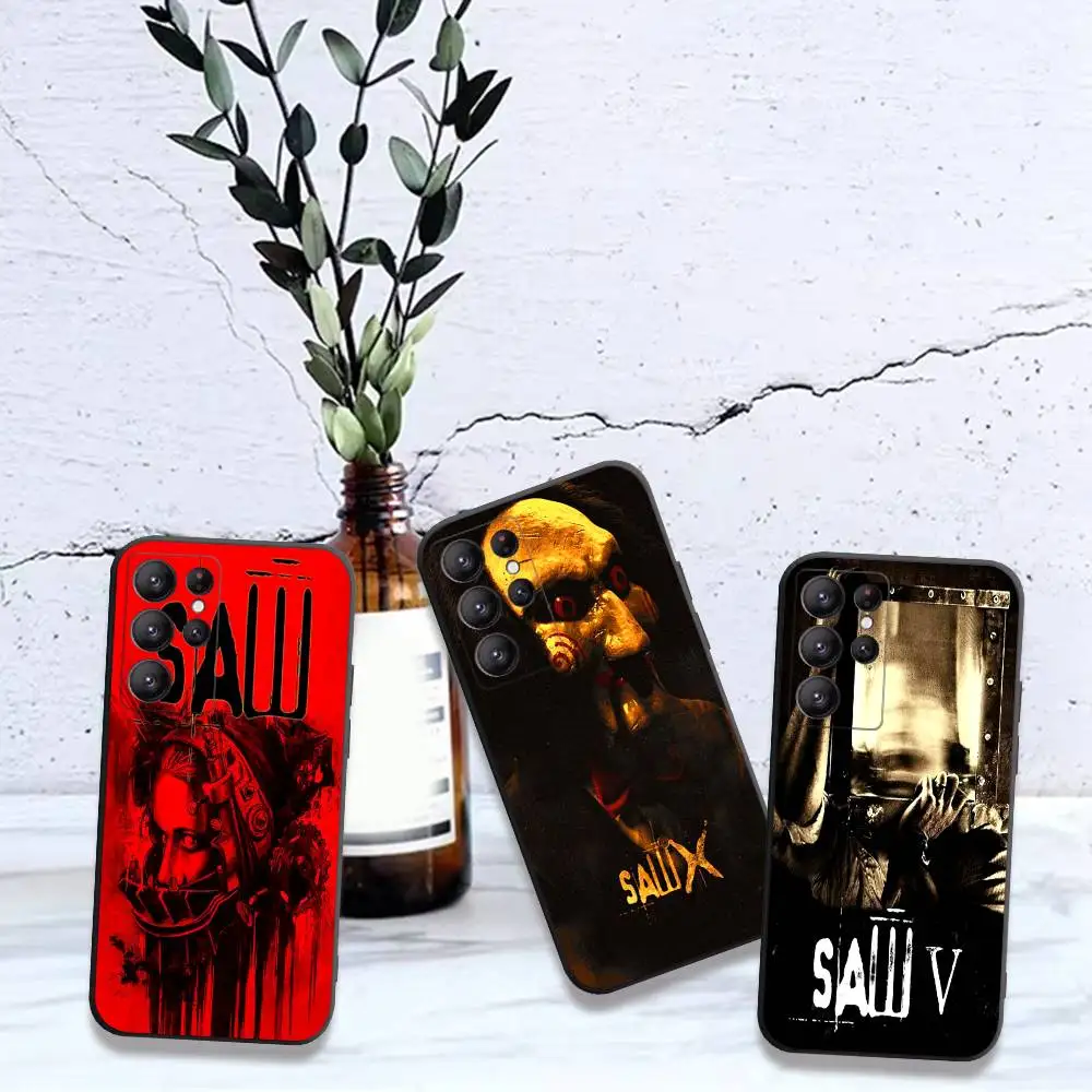 Horror Movie S-Saw Phone Case For Samsung S 24 fe 25 Ultra plus 20 lite 21 30 22 23 24 22 Ultra 5G Fundas