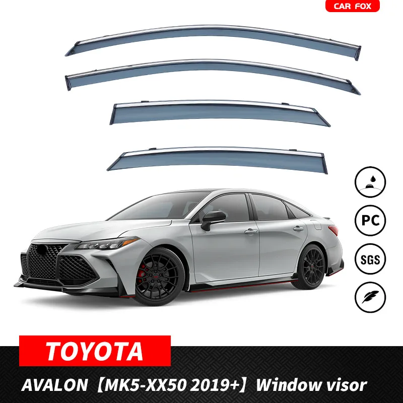 

For TOYOTA AVALON XX50 XX40 2013-2023 Plastic Window Visor Vent Shades Sun Rain Deflector Guard 4PCS/SET