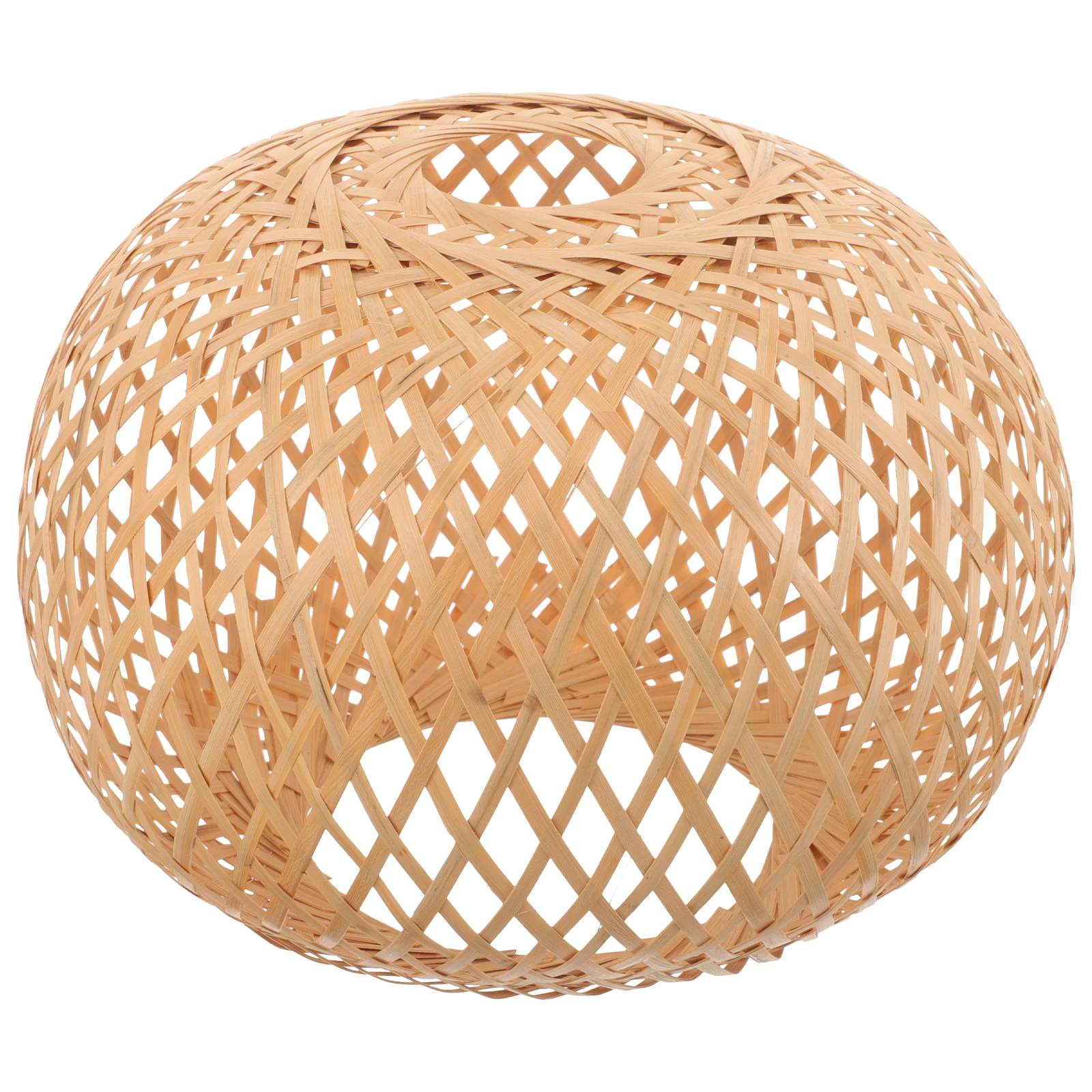 ريفي المنسوجة الخيزران غطاء مصباح ل قلادة ضوء تركيبات السقف غطاء جو دافئ ديكور المنزل قلادة غطاء مصباح #3