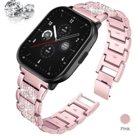 Diamond Strap For Zeblaze GTS 3 3 Pro/GTR 3 Pro Metal Band For Zeblaze Vibe 8 7 7 Pro 7 Lite/Stratos 4 3 2 Ultra/Btalk 2 3 Plus